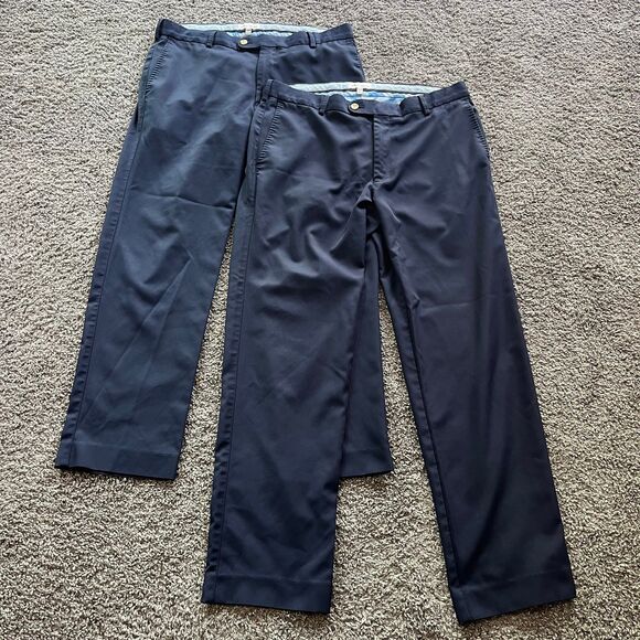 Peter Millar Other - 2X Peter Millar Durham High Drape Performance Pants Navy Blue Stretch Mens 33x30